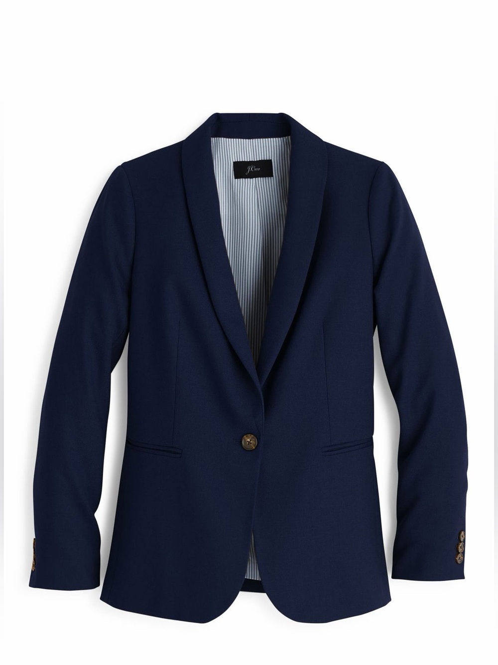 NWT J.Crew Parke Blazer in Wool Flannel Navy Blue Tuxedo Lapel Size 2